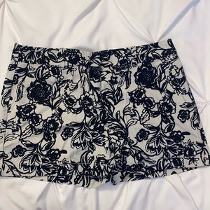 Black and white shorts